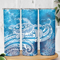 World Ocean Day Polynesian Pattern Skinny Tumbler Crystal Waves LT7 - Polynesian Pride