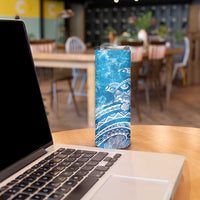 World Ocean Day Polynesian Pattern Skinny Tumbler Crystal Waves LT7 - Polynesian Pride