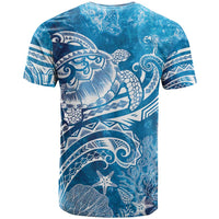 World Ocean Day Polynesian Pattern T Shirt Crystal Waves LT7 - Polynesian Pride