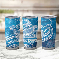 World Ocean Day Polynesian Pattern Tumbler Cup Crystal Waves LT7 - Polynesian Pride
