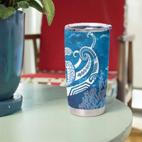 World Ocean Day Polynesian Pattern Tumbler Cup Crystal Waves LT7 - Polynesian Pride