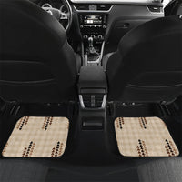 Aloha Hawaii Vintage Kahili Pa'a Lima Car Mats Palaka Print Cozy Beige LT7 Set 2pcs - Back Beige - Polynesian Pride