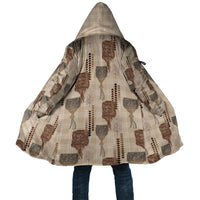 Aloha Hawaii Vintage Kahili Pa'a Lima Cloak Palaka Print Cozy Beige LT7 Unisex Beige - Polynesian Pride