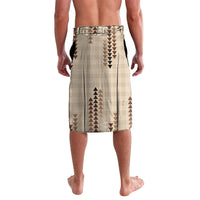 Aloha Hawaii Vintage Kahili Pa'a Lima Lavalava Palaka Print Cozy Beige LT7 - Polynesian Pride