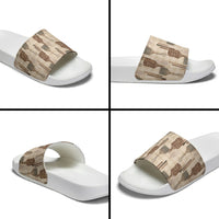 Aloha Hawaii Vintage Kahili Pa'a Lima Slide Sandals Palaka Print Cozy Beige LT7 - Polynesian Pride