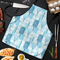 Aloha Hawaii Vintage Kahili Pa'a Lima Apron Palaka Print Oceanic Turquoise LT7 Turquoise - Polynesian Pride