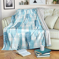 Aloha Hawaii Vintage Kahili Pa'a Lima Blanket Palaka Print Oceanic Turquoise LT7 Turquoise - Polynesian Pride