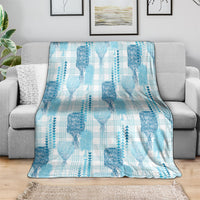 Aloha Hawaii Vintage Kahili Pa'a Lima Blanket Palaka Print Oceanic Turquoise LT7 - Polynesian Pride