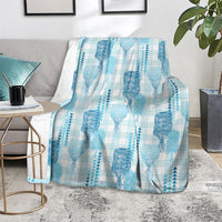 Aloha Hawaii Vintage Kahili Pa'a Lima Blanket Palaka Print Oceanic Turquoise LT7 - Polynesian Pride