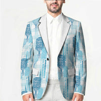 Aloha Hawaii Vintage Kahili Pa'a Lima Blazer Palaka Print Oceanic Turquoise LT7 - Polynesian Pride