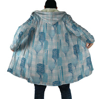 Aloha Hawaii Vintage Kahili Pa'a Lima Cloak Palaka Print Oceanic Turquoise LT7 - Polynesian Pride
