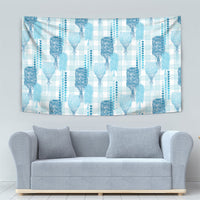 Aloha Hawaii Vintage Kahili Pa'a Lima Tapestry Palaka Print Oceanic Turquoise LT7 - Polynesian Pride