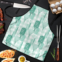 Aloha Hawaii Vintage Kahili Pa'a Lima Apron Palaka Print Mossy Teal LT7 Mossy Teal - Polynesian Pride