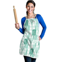 Aloha Hawaii Vintage Kahili Pa'a Lima Apron Palaka Print Mossy Teal LT7 - Polynesian Pride