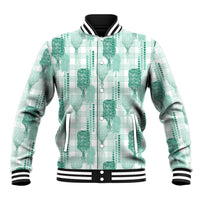 Aloha Hawaii Vintage Kahili Pa'a Lima Baseball Jacket Palaka Print Mossy Teal LT7 Unisex Mossy Teal - Polynesian Pride