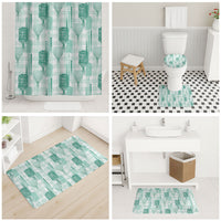 Aloha Hawaii Vintage Kahili Pa'a Lima Bathroom Set Palaka Print Mossy Teal LT7 - Polynesian Pride