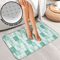 Aloha Hawaii Vintage Kahili Pa'a Lima Bathroom Set Palaka Print Mossy Teal LT7 - Polynesian Pride