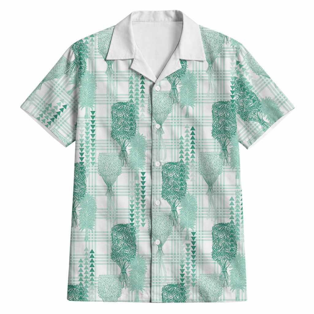Aloha Hawaii Vintage Kahili Pa'a Lima Hawaiian Shirt Palaka Print Mossy Teal LT7 Mossy Teal - Polynesian Pride