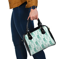 Aloha Hawaii Vintage Kahili Pa'a Lima Shoulder Handbag Palaka Print Mossy Teal LT7 - Polynesian Pride