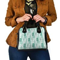 Aloha Hawaii Vintage Kahili Pa'a Lima Shoulder Handbag Palaka Print Mossy Teal LT7 - Polynesian Pride