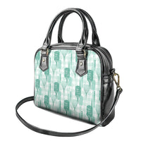 Aloha Hawaii Vintage Kahili Pa'a Lima Shoulder Handbag Palaka Print Mossy Teal LT7 - Polynesian Pride