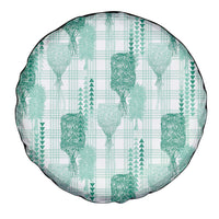 Aloha Hawaii Vintage Kahili Pa'a Lima Spare Tire Cover Palaka Print Mossy Teal LT7 - Polynesian Pride