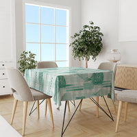 Aloha Hawaii Vintage Kahili Pa'a Lima Tablecloth Palaka Print Mossy Teal LT7 - Polynesian Pride
