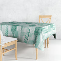 Aloha Hawaii Vintage Kahili Pa'a Lima Tablecloth Palaka Print Mossy Teal LT7 - Polynesian Pride
