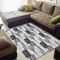 Aloha Hawaii Vintage Kahili Pa'a Lima Area Rug Palaka Print Hinahina LT7 - Polynesian Pride