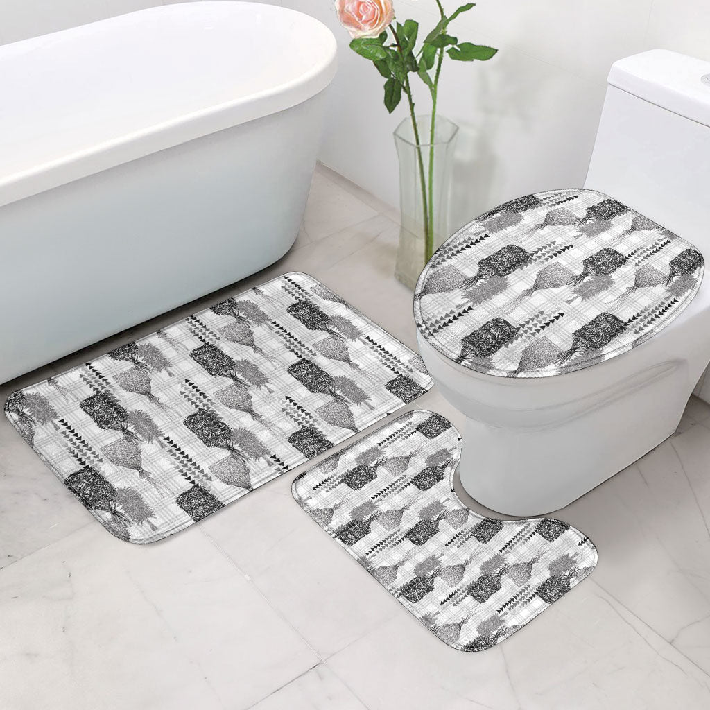 Aloha Hawaii Vintage Kahili Pa'a Lima Bathroom Set Palaka Print Hinahina LT7 - Polynesian Pride