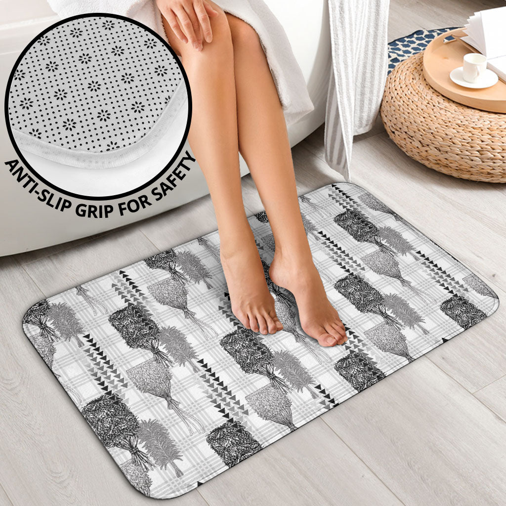 Aloha Hawaii Vintage Kahili Pa'a Lima Bathroom Set Palaka Print Hinahina LT7 - Polynesian Pride