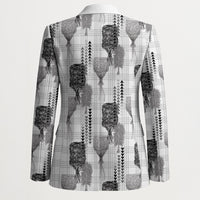 Aloha Hawaii Vintage Kahili Pa'a Lima Blazer Palaka Print Hinahina LT7 - Polynesian Pride