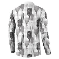 Aloha Hawaii Vintage Kahili Pa'a Lima Button Sweatshirt Palaka Print Hinahina LT7 - Polynesian Pride