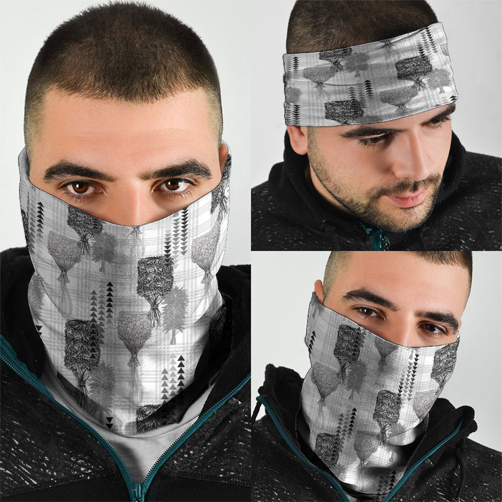 Aloha Hawaii Vintage Kahili Pa'a Lima Neck Gaiter Palaka Print Hinahina LT7 - Polynesian Pride