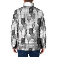 Aloha Hawaii Vintage Kahili Pa'a Lima Padded Jacket Palaka Print Hinahina LT7 - Polynesian Pride