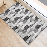 Aloha Hawaii Vintage Kahili Pa'a Lima Rubber Doormat Palaka Print Hinahina LT7 - Polynesian Pride