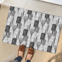 Aloha Hawaii Vintage Kahili Pa'a Lima Rubber Doormat Palaka Print Hinahina LT7 - Polynesian Pride