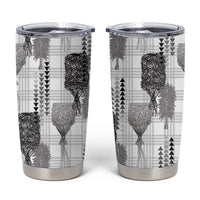 Aloha Hawaii Vintage Kahili Pa'a Lima Tumbler Cup Palaka Print Hinahina LT7 Gray - Polynesian Pride