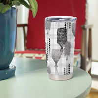 Aloha Hawaii Vintage Kahili Pa'a Lima Tumbler Cup Palaka Print Hinahina LT7 - Polynesian Pride
