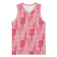 Aloha Hawaii Vintage Kahili Pa'a Lima Basketball Jersey Palaka Print Berry Pink LT7 Unisex Pink - Polynesian Pride