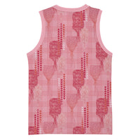 Aloha Hawaii Vintage Kahili Pa'a Lima Basketball Jersey Palaka Print Berry Pink LT7 - Polynesian Pride