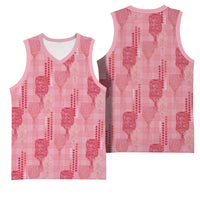 Aloha Hawaii Vintage Kahili Pa'a Lima Basketball Jersey Palaka Print Berry Pink LT7 - Polynesian Pride
