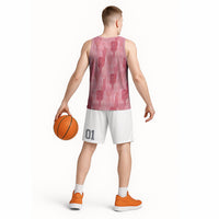 Aloha Hawaii Vintage Kahili Pa'a Lima Basketball Jersey Palaka Print Berry Pink LT7 - Polynesian Pride