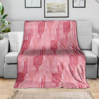 Aloha Hawaii Vintage Kahili Pa'a Lima Blanket Palaka Print Berry Pink LT7 - Polynesian Pride
