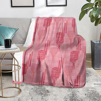Aloha Hawaii Vintage Kahili Pa'a Lima Blanket Palaka Print Berry Pink LT7 - Polynesian Pride