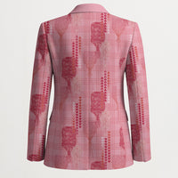 Aloha Hawaii Vintage Kahili Pa'a Lima Blazer Palaka Print Berry Pink LT7 - Polynesian Pride