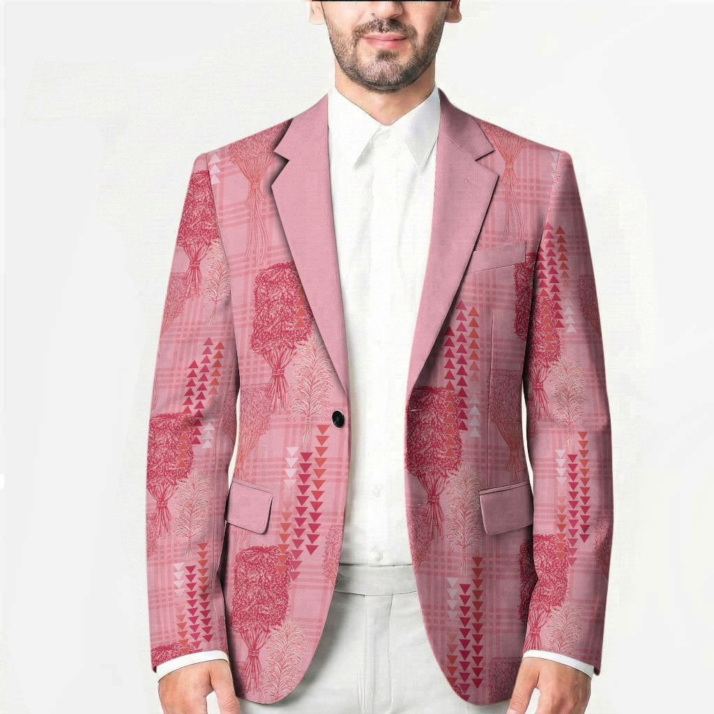 Aloha Hawaii Vintage Kahili Pa'a Lima Blazer Palaka Print Berry Pink LT7 - Polynesian Pride