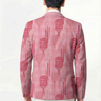 Aloha Hawaii Vintage Kahili Pa'a Lima Blazer Palaka Print Berry Pink LT7 - Polynesian Pride