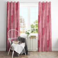Aloha Hawaii Vintage Kahili Pa'a Lima Window Curtain Palaka Print Berry Pink LT7 - Polynesian Pride