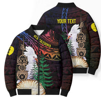 New Caledonia Kanaky Personalized Bomber Puffer Jacket Kagu Bird Emblem LT7 - Polynesian Pride